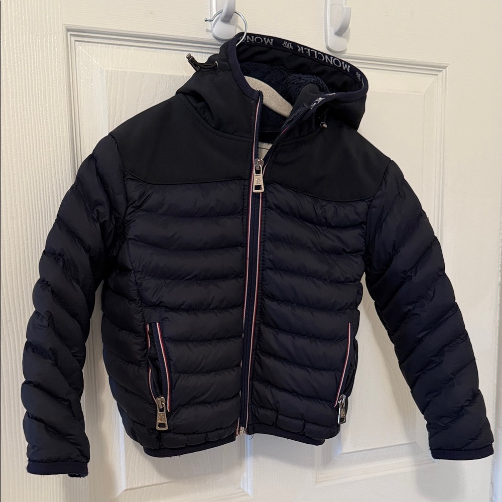 Moncler Kids Navy Blue Puffer Jacket